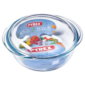 Pyrex Glass Round Casserole With Lid 1.4L £4.65 (Clubcard price) @ Tesco