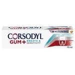 Corsodyl Gum & Breath Sensitivity Whitening Toothpaste for Sensitive Teeth 75ml :- £3 @ Amazon