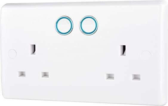 Used - Like New BG Electrical 822/HC-01 Smart Power Socket, Alexa Compatible Double 13 Amp, White Moulded £13.39 @ Amazon Warehouse