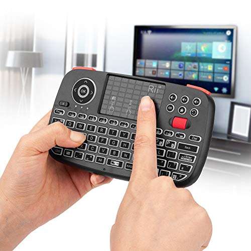 Rii New Dual Mode Wireless Multimedia Keyboard with Touchpad Mouse I4 Bluetooth 4.0 with 2.4G Wireless Mini Keyboard - Sold by Greetek FBA