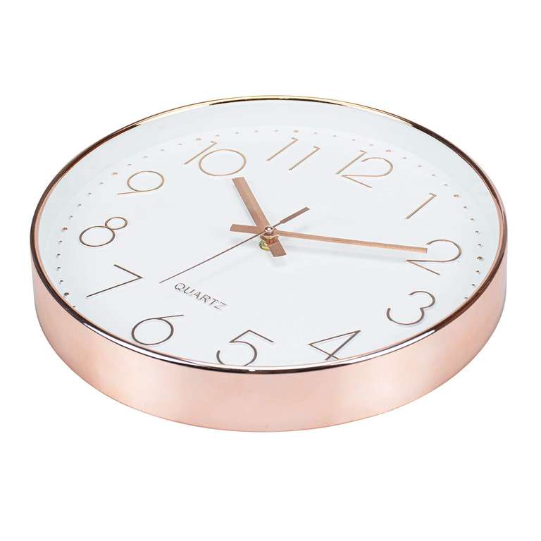 Tebery 2 Pack Silent Rose Gold Wall Clock 10 Inch Battery Operated - Sold By Tebery-EU FBA