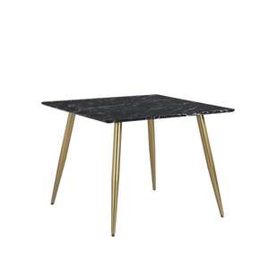 Kendall 4 Seater Square Dining Table, Marble Effect