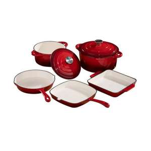 Robert Dyas 5 Piece Cast Iron Pan Set - Cerise - £69.99 + Free delivery with Code @ Robert Dyas