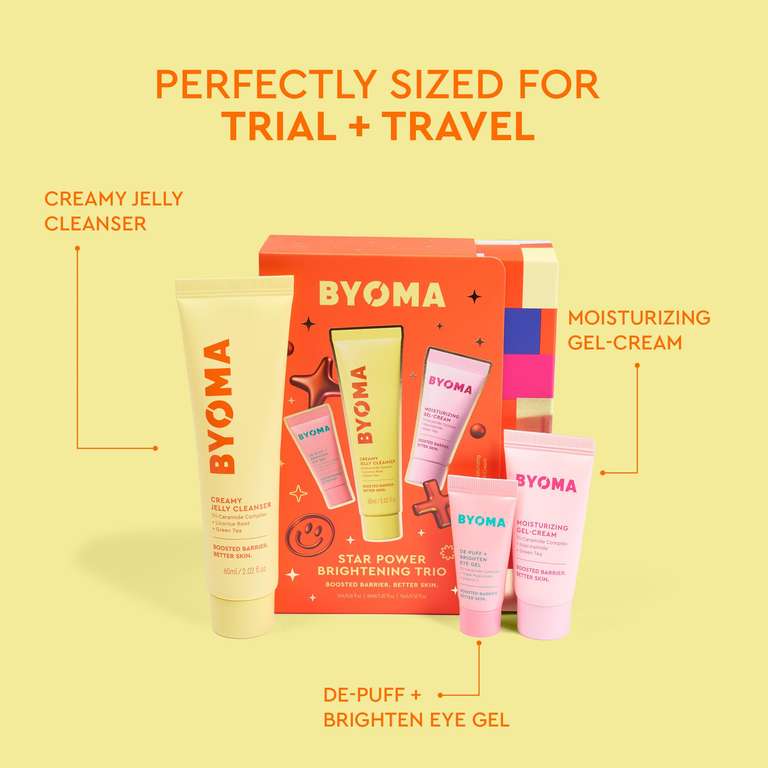 BYOMA Star Power Brightening Trio Skincare Set (5ml, 60ml, 15ml) S&S £7 ...