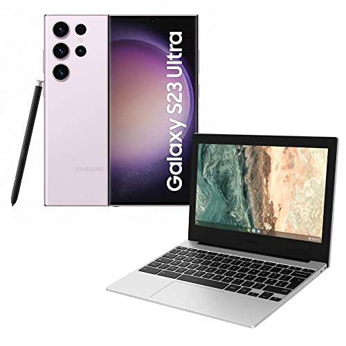 Samsung Galaxy S23 Ultra, 512GB, SIM Free Smartphone, Lavender with a Samsung Galaxy Chromebook Go £1,249 @ Amazon