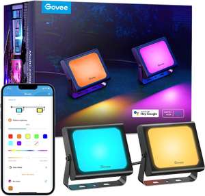 Govee Outdoor RGBIC Flood Lights 2 Pack With App / Voice Control - £32.99 Delivered @ Govee UK / Amazon