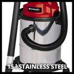 Einhell 15L 1250W Wet & Dry Vacuum Cleaner 230V - £39.98 + Free Click & Collect @ Toolstation