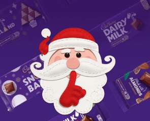 Cadbury Secret Santa postal service - Send a free chocolate bar to a person in UK (scan QR code on poster - Select locations)