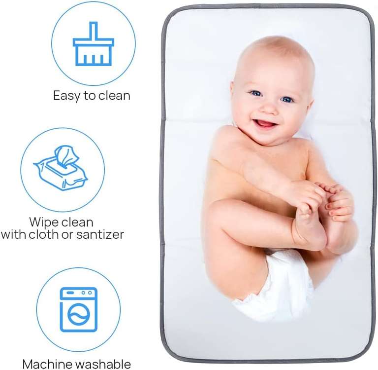 Lekebaby Foldable Travel Changing Mat Portable Baby Change Mat, Grey - SunnyBag FBA
