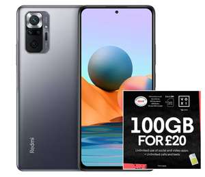 Xiaomi Redmi Note 10 Pro Smart phone - Sim Free + VOXI 100GB 30 Day PAYG SIM Card (£20 included) - £149.99 (Free Click & Collect) @ Argos
