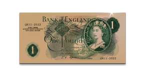 'QEII Platinum Jubilee £1 Banknote' £2.50 @ London Mint Office