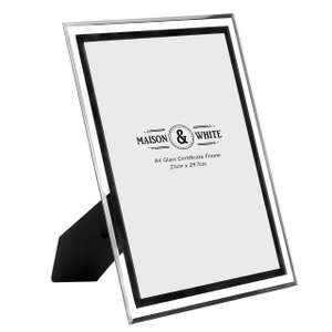 A4 Photo Certificate Mirrored Glass Frame | M&W £9.94 With Delivery @ Roov