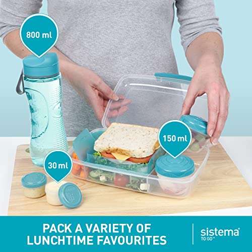 Sistema To Go Lunch Box & Meal Containers | with Water Bottle £8.48 @ Amazon