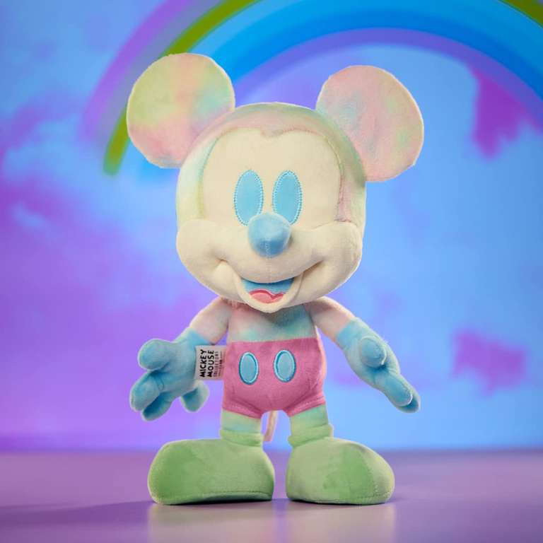 Disney Tie Dye Mickey Mouse 35 cm Plush Figure in Gift Box, Special, Limited Edition Collectible, Soft plush Toy