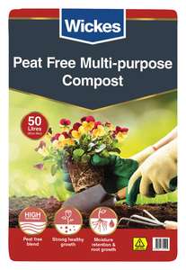 Wickes 50l peat-free compost - Free C&C (Delivery requires minimum order Quantity of 3)