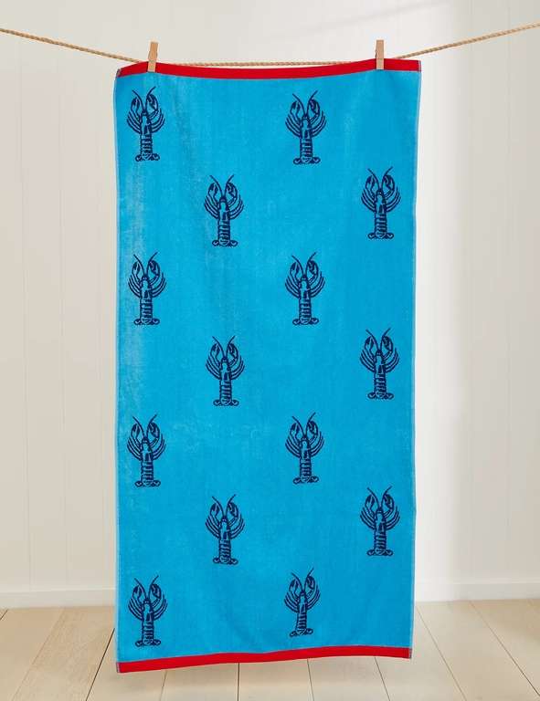M&S beach Towels sale - £5 free collection e.g. Pure Cotton Lobster Beach Towel @ Marks & Spencer