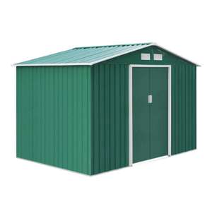 Outsunny 9 x 6ft Metal Garden Shed, Green - £266.99 with code + free delivery @ Aosom
