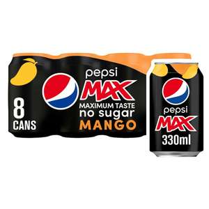 Pepsi Max Mango 8X330ml 2 For £5.00 with Clubcard Prices @ Tesco