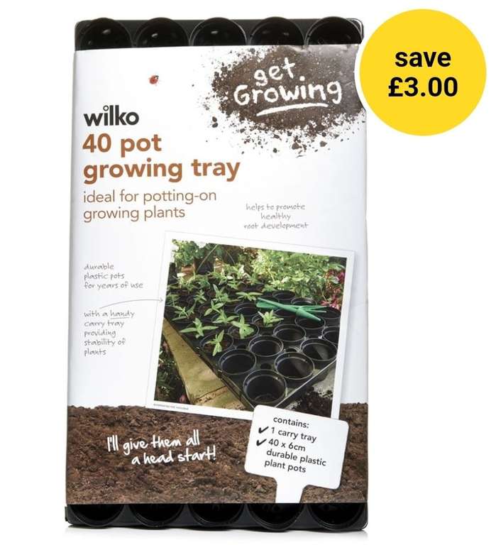 Wilko 40 Pot Growing Tray - C&C