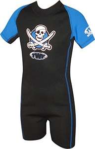 TWF Kids Pirate Shortie Wetsuit - Sizes 1-2, 2-3, 3-4, 5-6 Years - Blue £5.99 @ Amazon