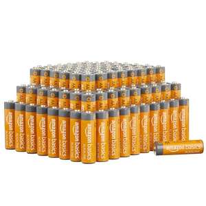 Amazon Basics AA 1.5 Volt Performance Alkaline Batteries - Pack of 100 - 20 pence each