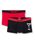 Hugo Logo-Waistband Stretch Trunks 2-Pack Black/ Red (LARGE ONLY LEFT) See discription for sizes/price