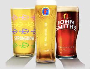 Free Pint of Strongbow or Fosters of John Smith at Participating Pub via Coupon