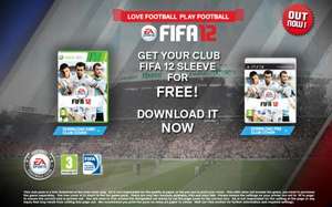 Free FIFA 12 Customisable Club Cover XBOX 360 Or PS3 
