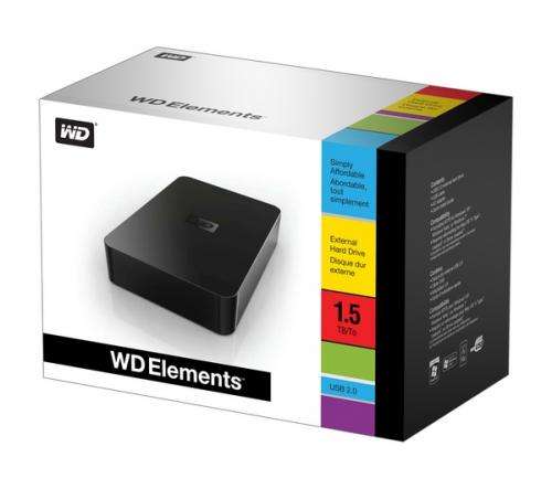 WESTERN DIGITAL Elements External Desktop Hard Drive 1.5TB £59.99 @ PC World