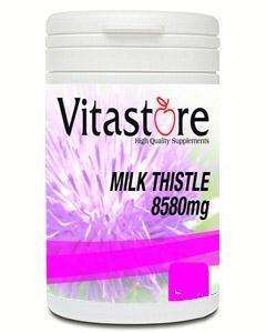High strength Milk Thistle 8580mg, 216mg of silymarin 120 Tablets - £3.99 delivered @ Vitastore (helps hangovers?)