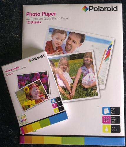 Polaroid Photo Paper 220gsm 50 Sheets 6x4, or 12 sheets A4 - £1 @ Poundland