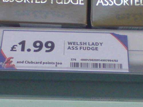Welsh Lady Ass Fudge £1.99 @ Tesco instore