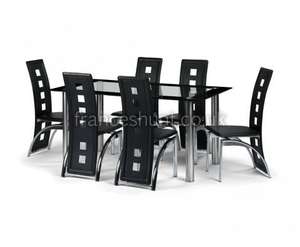Brescia Glass Dining Table +  4 Chairs  for £305.10 Delivered @ Frances Hunt