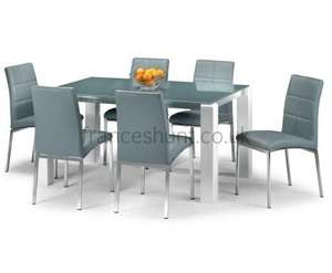 Capaci Glass Dining Table + 4 Chairs  for £263.97 @ Frances Hunt