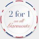 Johnson's Dry Cleaners - 2 for 1 on all garments -  Sat June 2nd to Tues June 5th inclusive