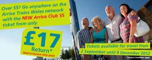 Arriva Club 55 is back. Return travel from only £17 for over 55 year olds