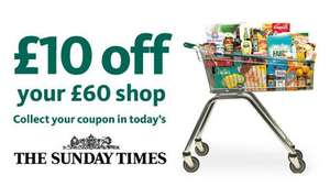 The Sunday Times (£2.50) - £10 off £60 spend @ Morrisons