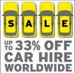 Hertz is offering up to 33% off car rentals in over 100 countries worldwide.