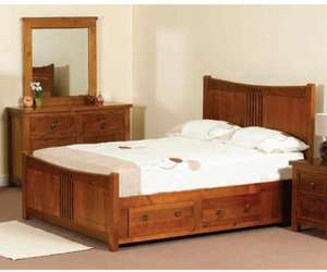 Hudson double 4ft 6' wild cherry finish bed frame by Sweet Dreams £345 @ Bed Star