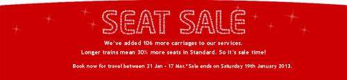 Virgin trains seat sale £5.50 London- Birmingham , £10 London- Manchester or Liverpool, £17 Glasgow- London