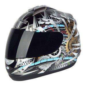 Gmac Mechanoid Mechanika ACU Gold Polytech Full Face Motorcycle Helmet £24.99 Delivered Free@2WHEELJUNKIE