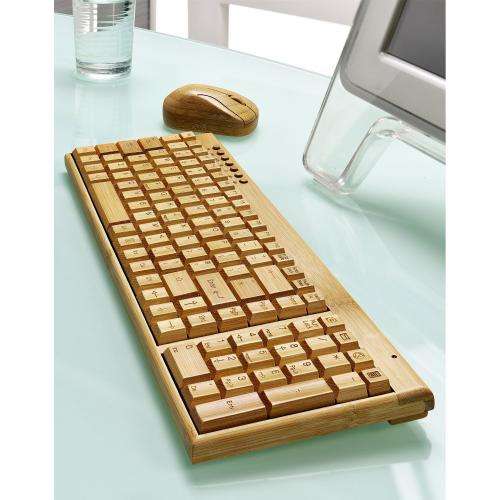 Artis Handmade Bamboo Wooden PC Wireless Keyboard and Mouse - Compact Version £27.99 @ Amazon