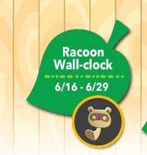 Animal Crossing: New Leaf Promotional Items: Raccoon Wall Clock!