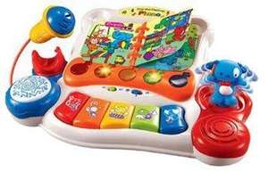 Vtech sing and disco piano. Amazon £12.50 (best price)