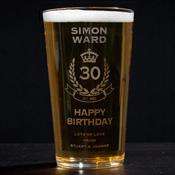 Engraved/Personalised Beer Glass £9.99 @ Getting Personal