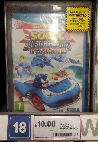 Wii U Sonic All Star Racing £10.00 instore at Tesco
