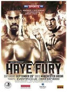 Haye v Fury Weigh-in Tickets, pay only a £2.50 admin fee