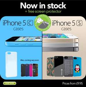 Free Screen Protector with iPhone 5s & 5c cases @ Proporta