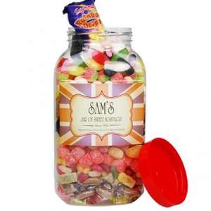 Personalised Jar of mixed traditional sweets £14.99 @ personalised gift shop