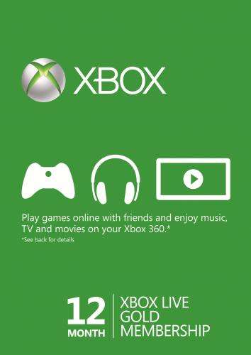 Xbox live gold - 12 months for £25.99 at www.cdkeys.com